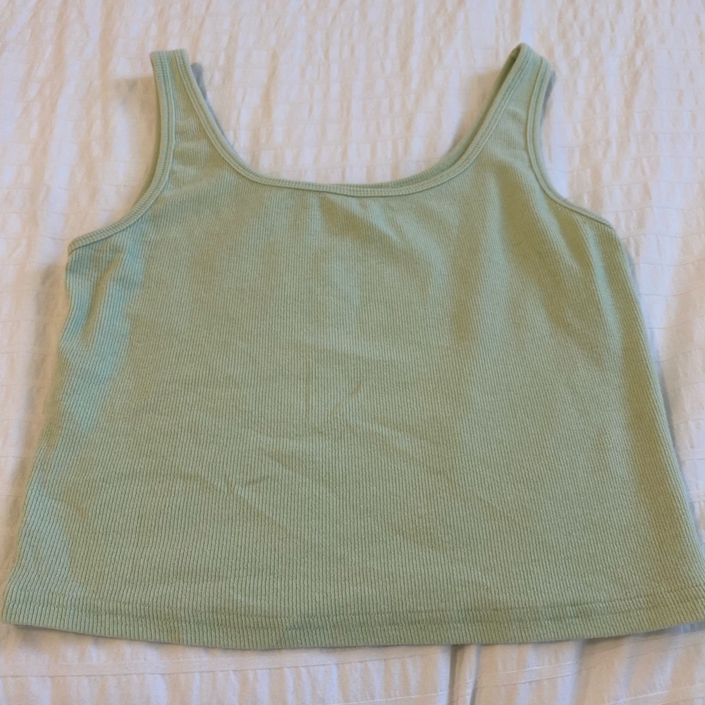 Green crop top